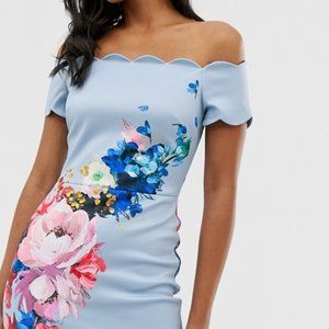 Ted Baker Hailly Dress, Light Blue/Multi